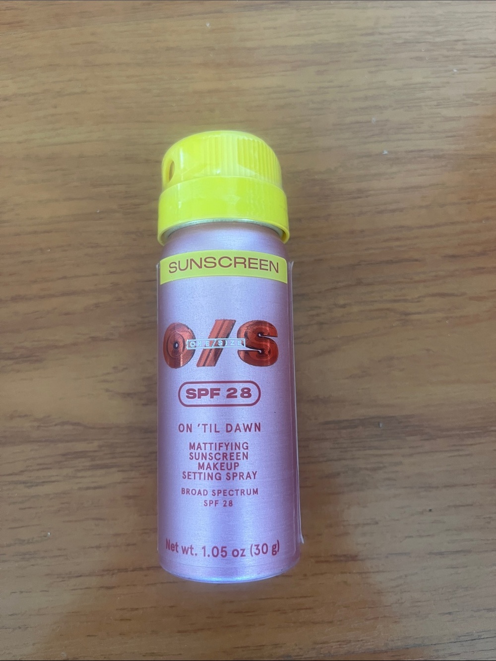 One / Size On 'Til Dawn Mattifying Sunscreen Makeup Setting Spray SPF 28 - Mini